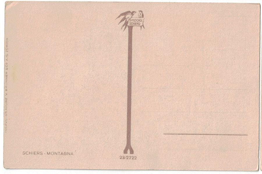 Cartoline postali: Schiers, Montagna (Mischol) – Usato da Frauenfeld venduto da POML 1