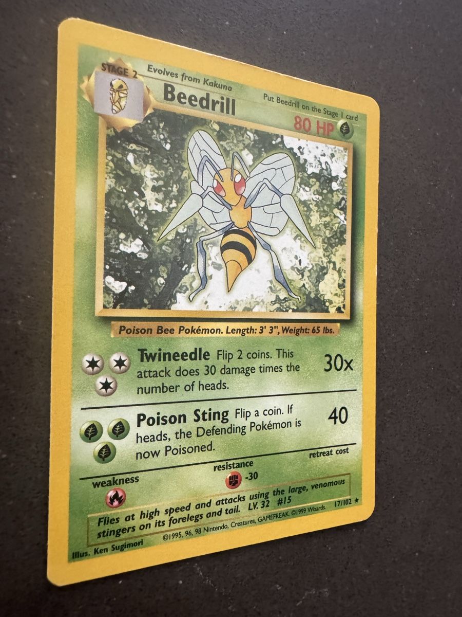 Pokémon Sammelbilder & Trading cards: Beedrill Base Set EN - 17/102 - Ab 1.- – Gebraucht aus Cadro von kiks27 1