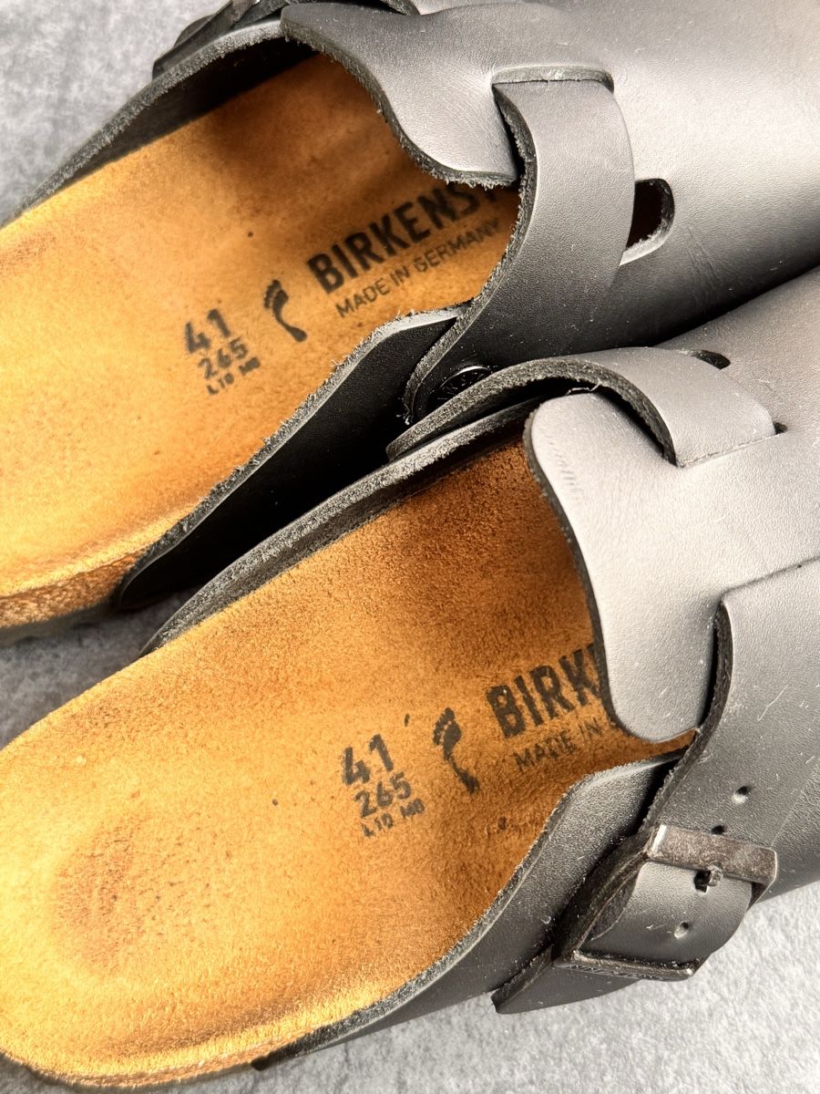 Birkenstock Herrenschuhe: BIRKENSTOCK Boston Clogs Schwarz Leder – Gebraucht aus Scuol von Daniel999x 2
