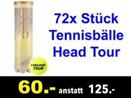🔴  Tennisbälle HEAD 72x Stück Tour /461B