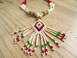 Traumstück Halskette Kette Glasperlen Strass