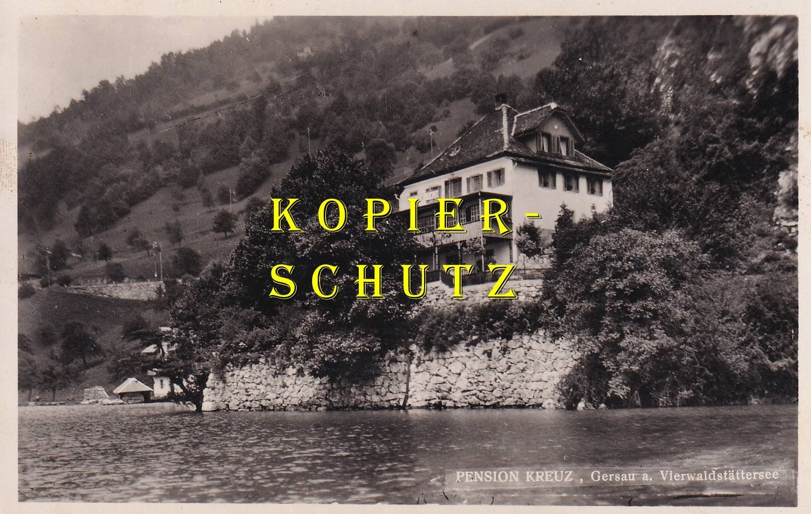 Cartoline postali: Gersau - Pension Kreuz /bm – Usato da Hombrechtikon venduto da Rudolf07