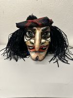 Fasnacht Mask Witch with Tartan Hat Acceptable Condition