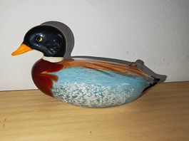 Sculpture Canard en verre d'artStyle Murano, verre massif