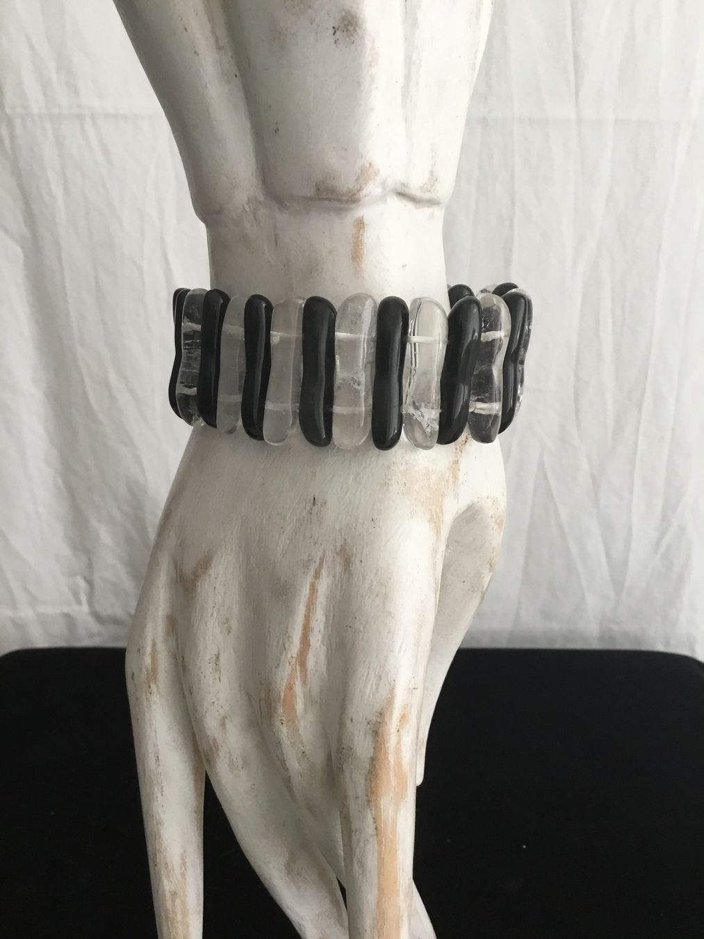Onyx Bracciali & Braccialetti: Armband elastisch Onyx und Bergkristall – Nuovo (secondo la descrizione) da Doppleschwand venduto da Fortuna5859 1