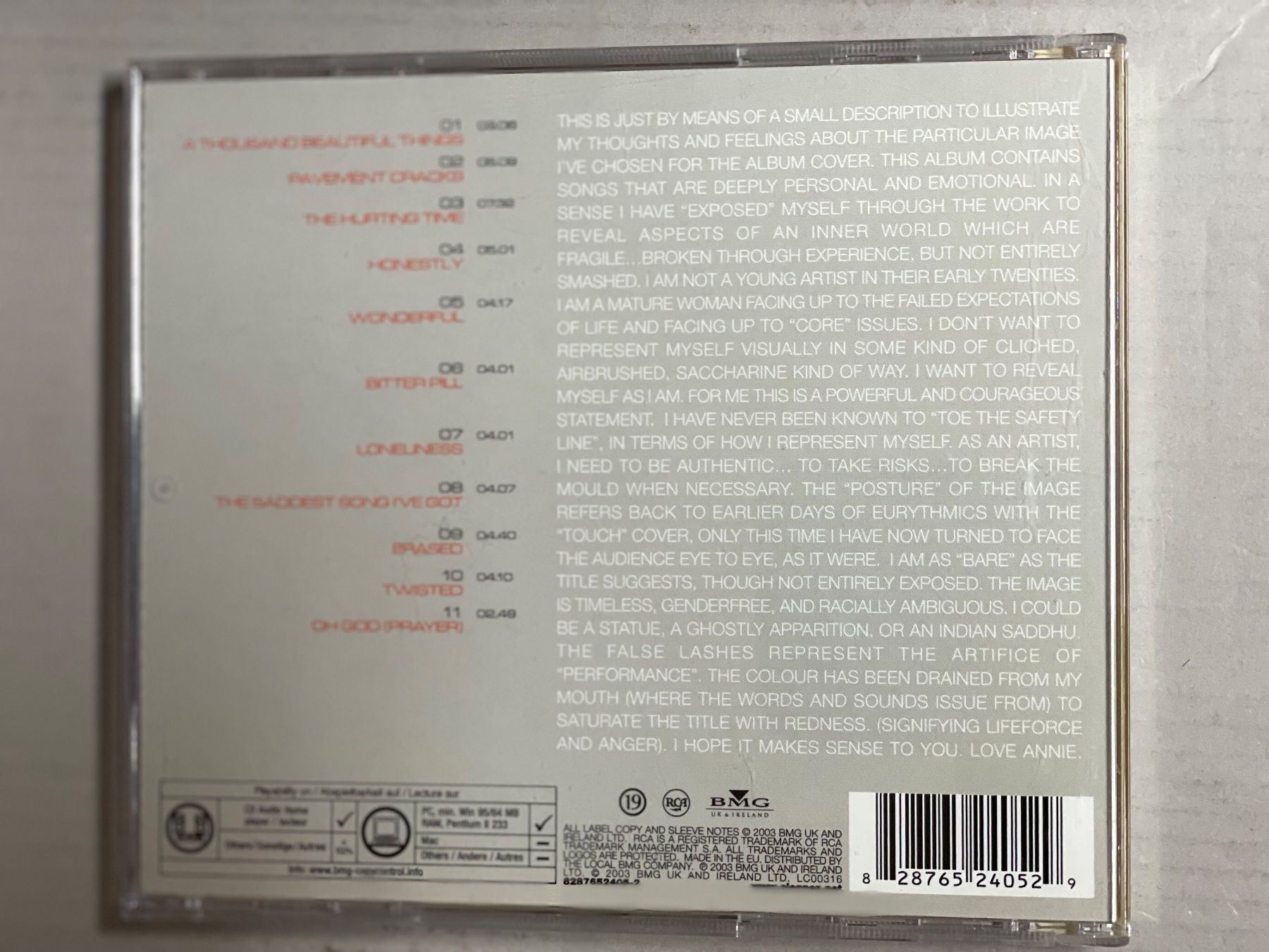 CDs: Annie Lennox – Gebraucht aus Muri b. Bern von AdidasCollector 1