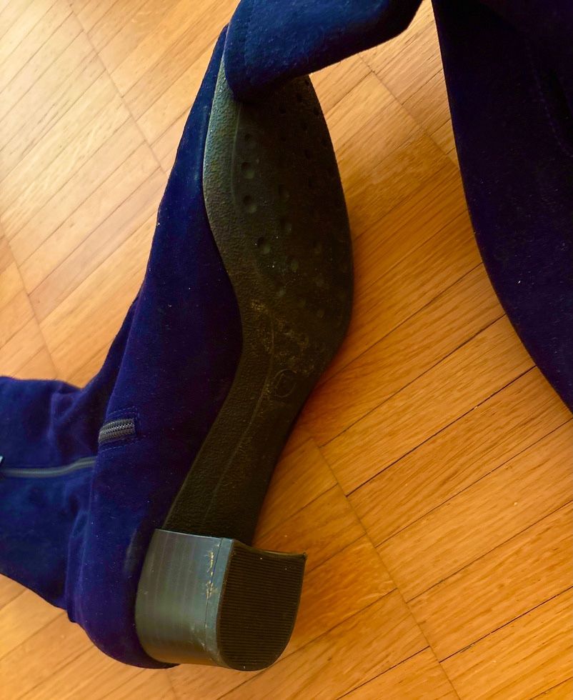 Kaiser Scarpe da donna: Dunkelblaue Wildleder-Ankle-Boots – Nuovo (secondo la descrizione) da Zurich venduto da MX1000 5