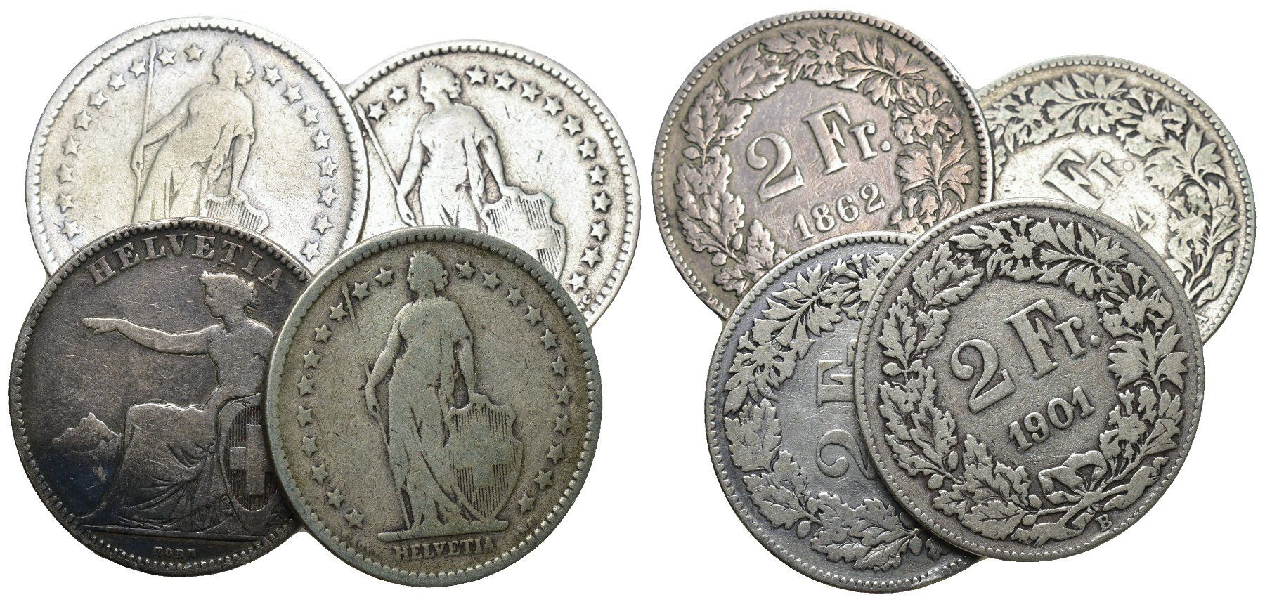 Toutes les monnaies: 2 Franken Lot – D'occasion à Bern par numismatictops