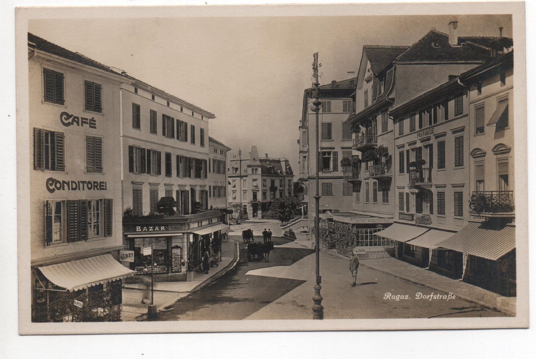 Cartoline postali: RAGAZ Café Conditorei, Grand Bazar – Nuovo (secondo la descrizione) da Jona venduto da philajona