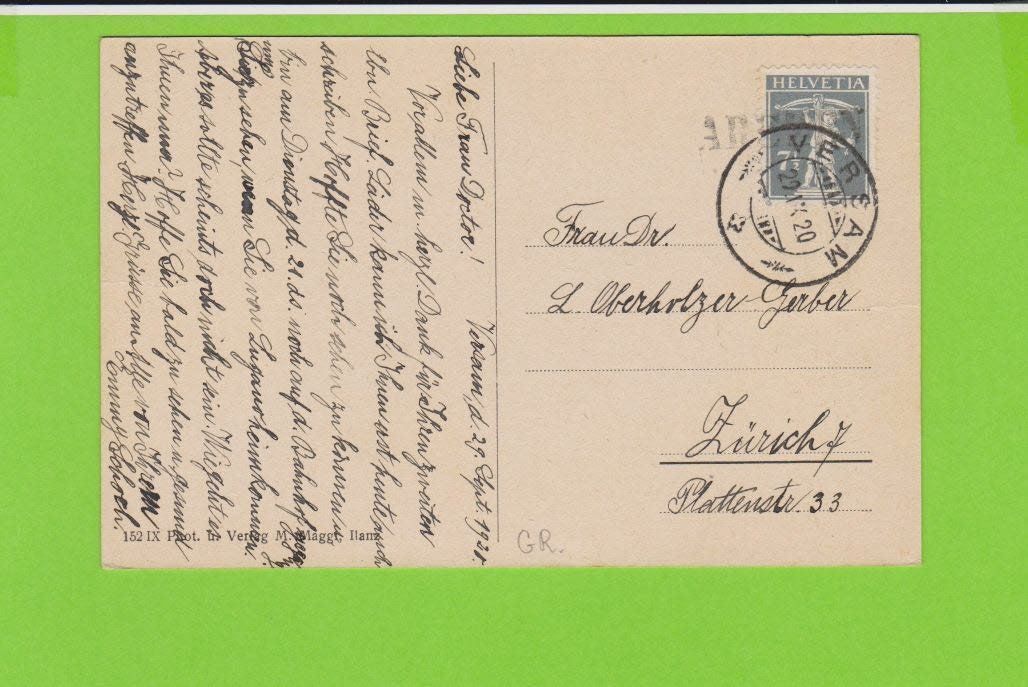 Cartoline postali: Versam  -  antike Ansichtskarte – Usato da Vitznau venduto da Ropaku 1