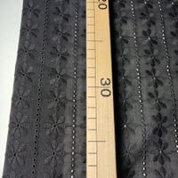 Bestickte Baumwolle Sangallo 1.57x1.40m nero nero