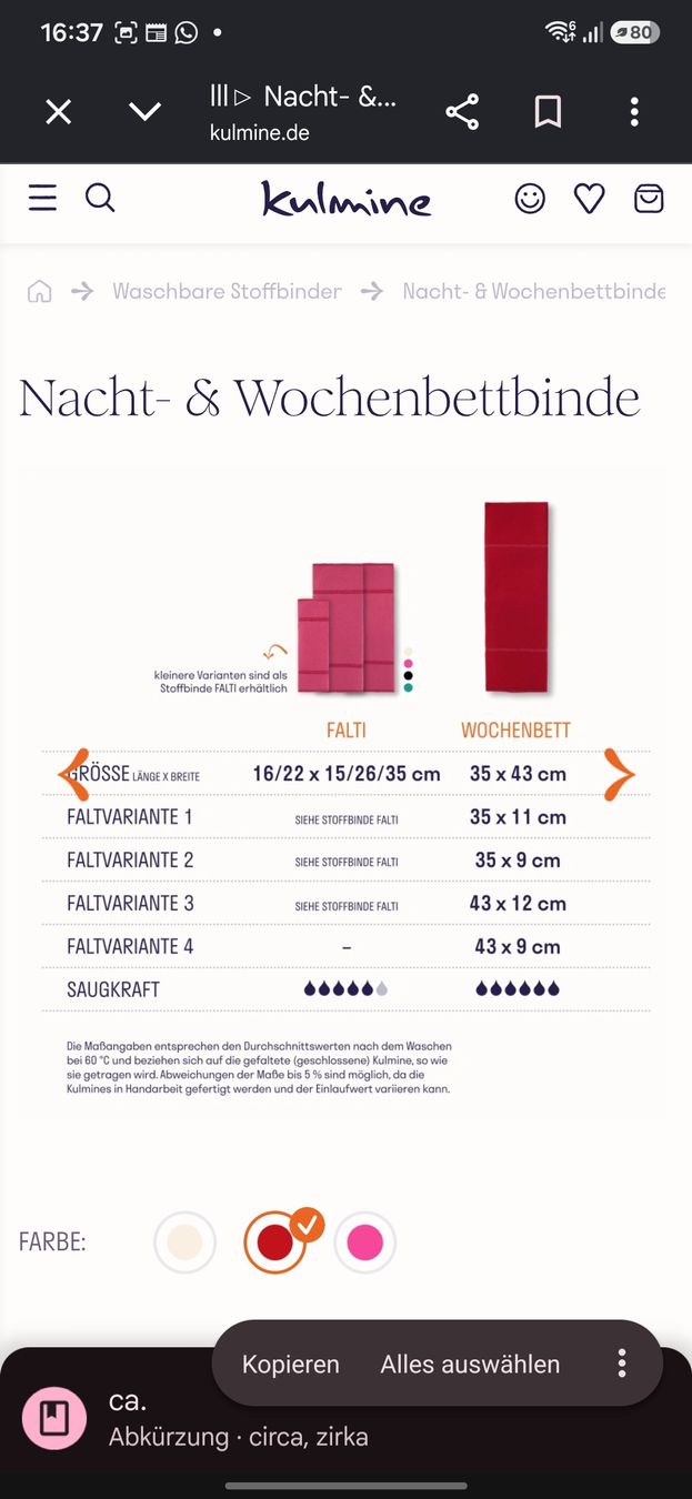 Sonstige Körperpflege: Stoffbinden Original von Kulmine  – Gebraucht aus Affoltern am Albis von nin_wnm5 6