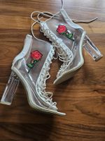 Rosen Sandale weiss