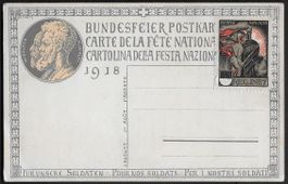 1918 BF-Karte Nr.22 o Adresseite grau + Soldatenmarke ab 1.-