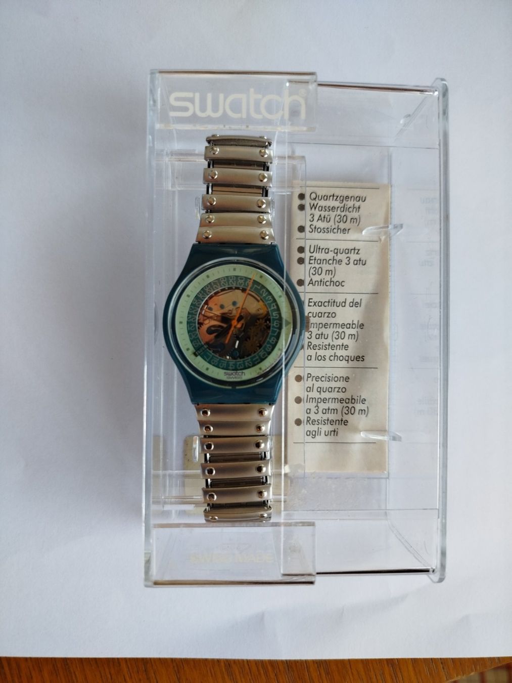 Swatch Orologi: SWATCH Skelettuhr mit Flex - Stahlband – Nuovo (secondo la descrizione) da Zug venduto da Robert0125 5