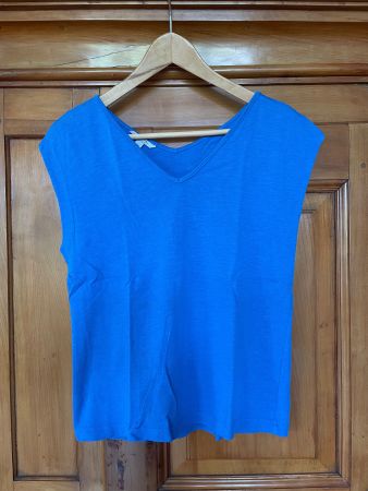 Sommerliches Comma Top, Grösse 36, Blau, neuwertig!