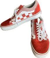 Baskets Vans damier rouge 40.5