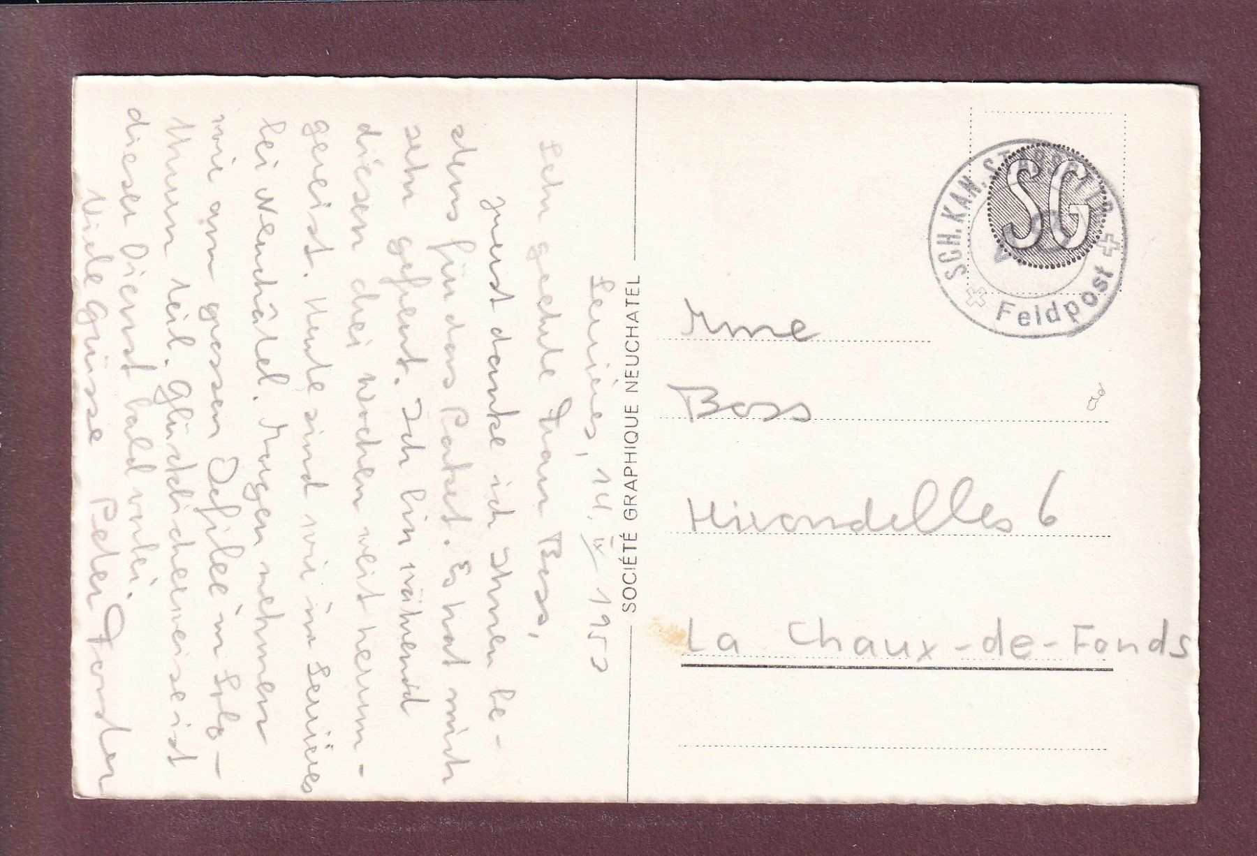 Cartoline postali: NEUCHÂTEL - Baie de l'Evole - 1953 Feldpost – Usato da Pully venduto da nicecards 1