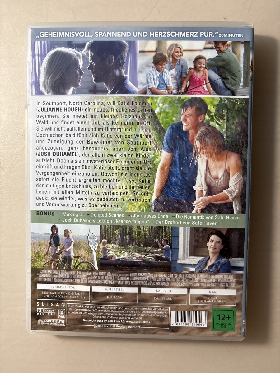 Tutti i DVDs: Safe Haven - Nicholas Sparks (1406) – Usato da Ruswil venduto da Slivio_ 1