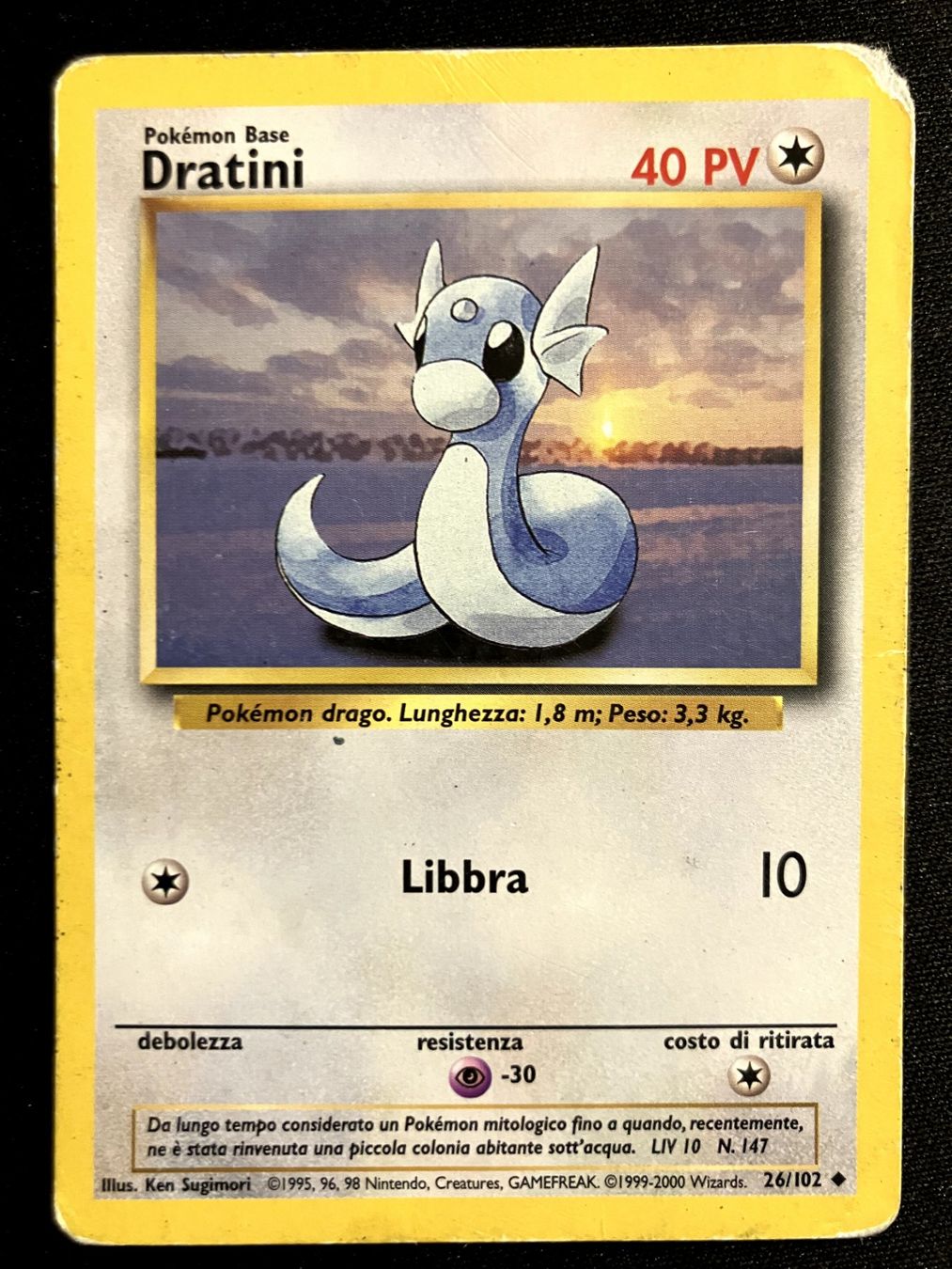 Pokémon Carte collezionabili: Pokemon Dratini - Base set 26/102 - Italiano – Usato da Bern venduto da Big_GS