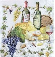 Serviette wein und käse (d160) 2Stk.