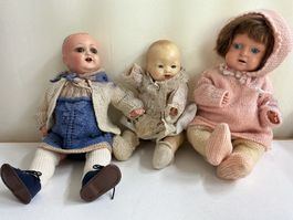 3 antike Puppen diverse Marken