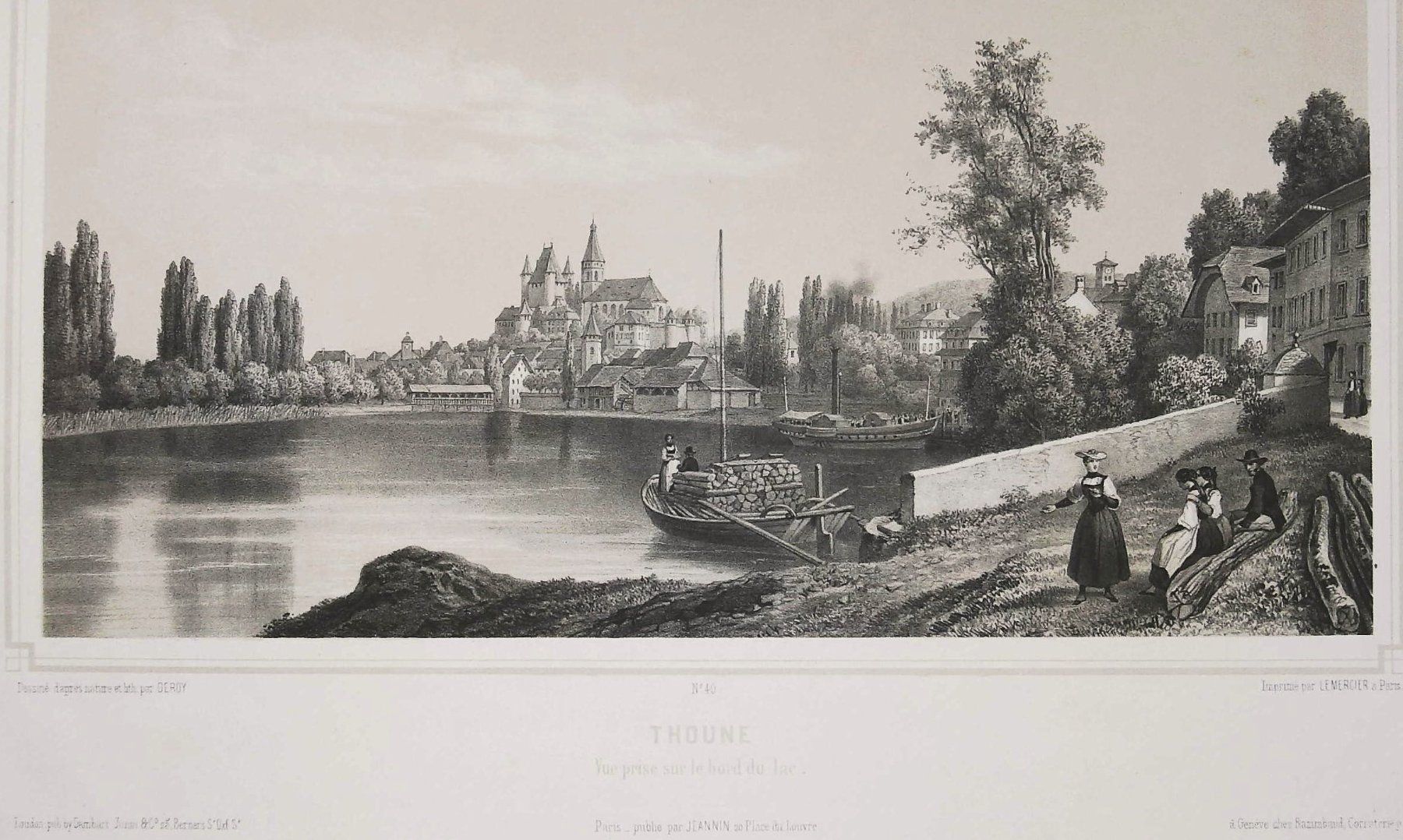 Stiche: Thun Tonlithgraphie von Deroy selten – Gebraucht aus Rafz von Helvet32 1