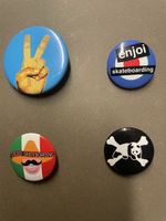 Enjoy Skateboarding Pins Set of 4pcs Vintage Retro
