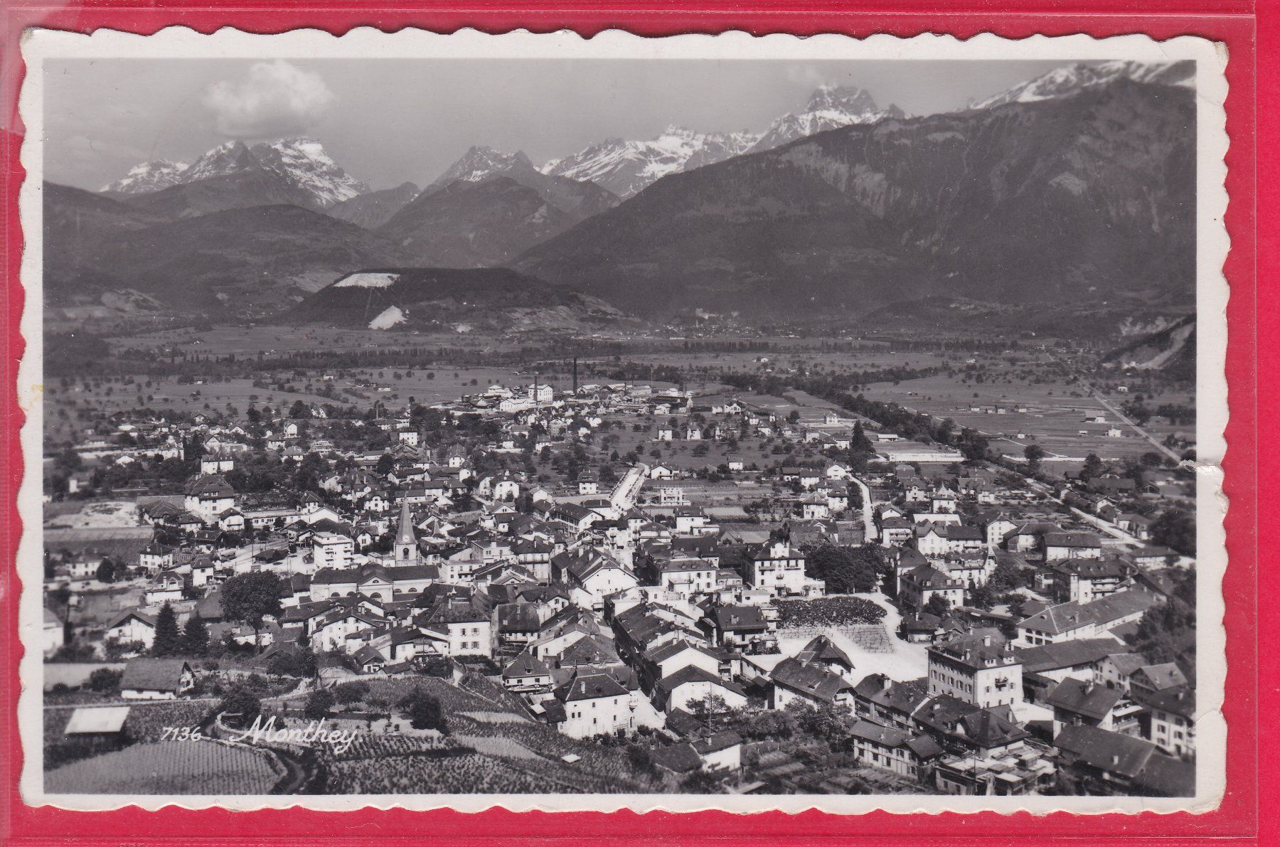 Ansichtskarten: MARTIGNY, 31.3.1945 – Gebraucht aus Oberrieden von Gebirgsstelze