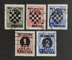 Kroatien 1941, Ovpt. LOT gestempelt