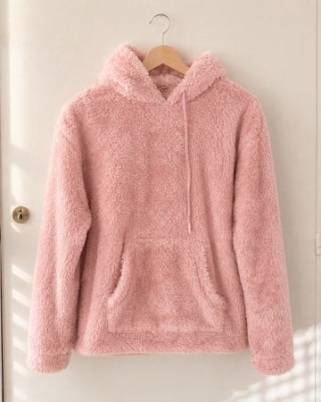 H&M Fleece Hoodie Pink Size S new condition