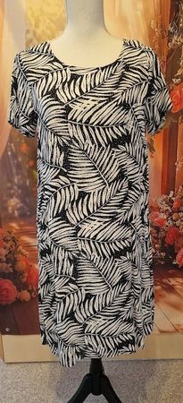 ❣️KURZARM KLEID, GR. M, 40/42, VON CHICORÉE, SCHWARZ/WEISS