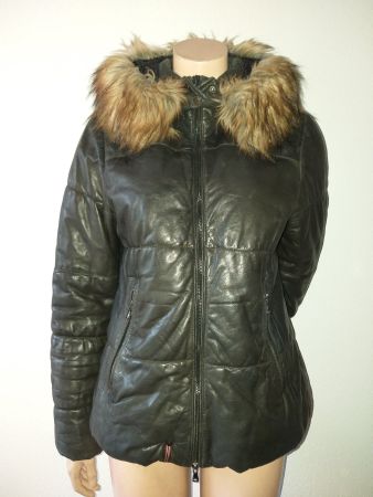OAKWOOD Veste d'hiver en cuir / Leder Winter Jacke M (L EUR)
