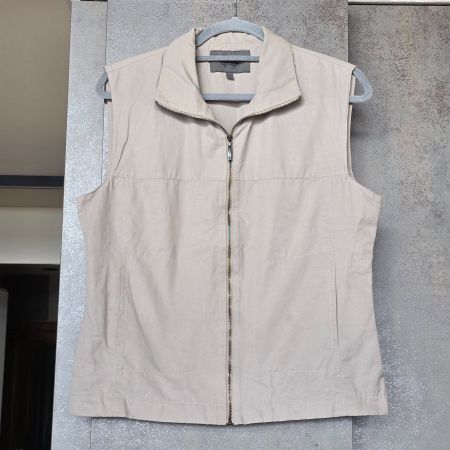 🐸 NILE GILET M BEIGE BAUMWOLLE LEICHT