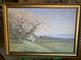 Tableau d'Arthur Maire, le village de Concise.