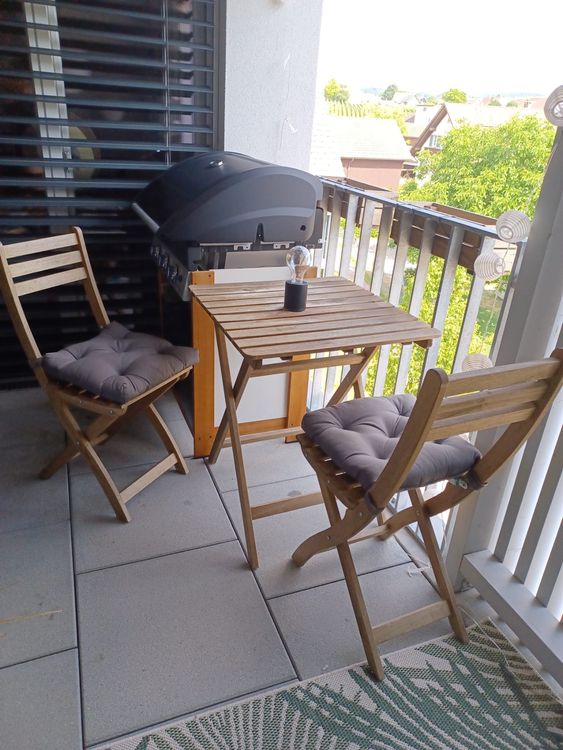 VidaXL Ovaler Holz-Terrassentisch Faltbares Produktbild-Vorschau 6