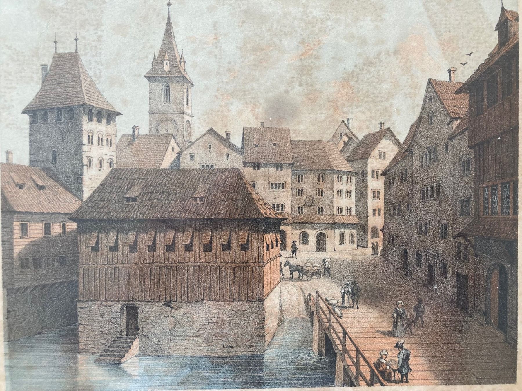 Grafica & Litografie: Bild, altcolorierte Litho um 1825 – Usato da Menziken venduto da fiat-500 2