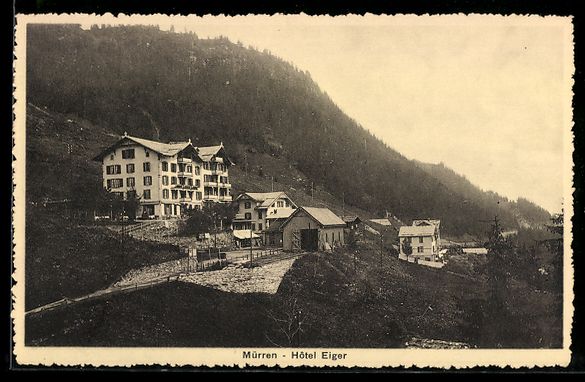 Cartoline postali: AK Mürren, Hotel Eiger – Usato da Berlin venduto da bartko-reher