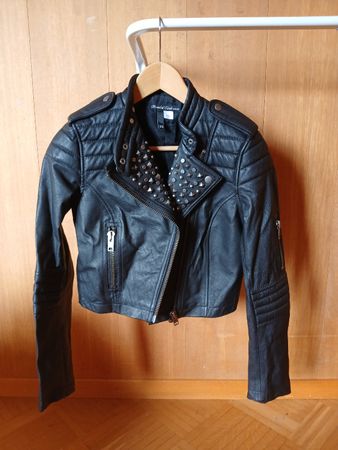 H&M Divided  Bikerjacke – 100 % Echtleder