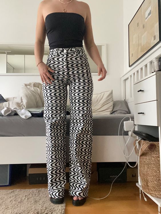 Wide leg Jeans mit crazy Pattern (Neu (gemäss Beschreibung)) in ...