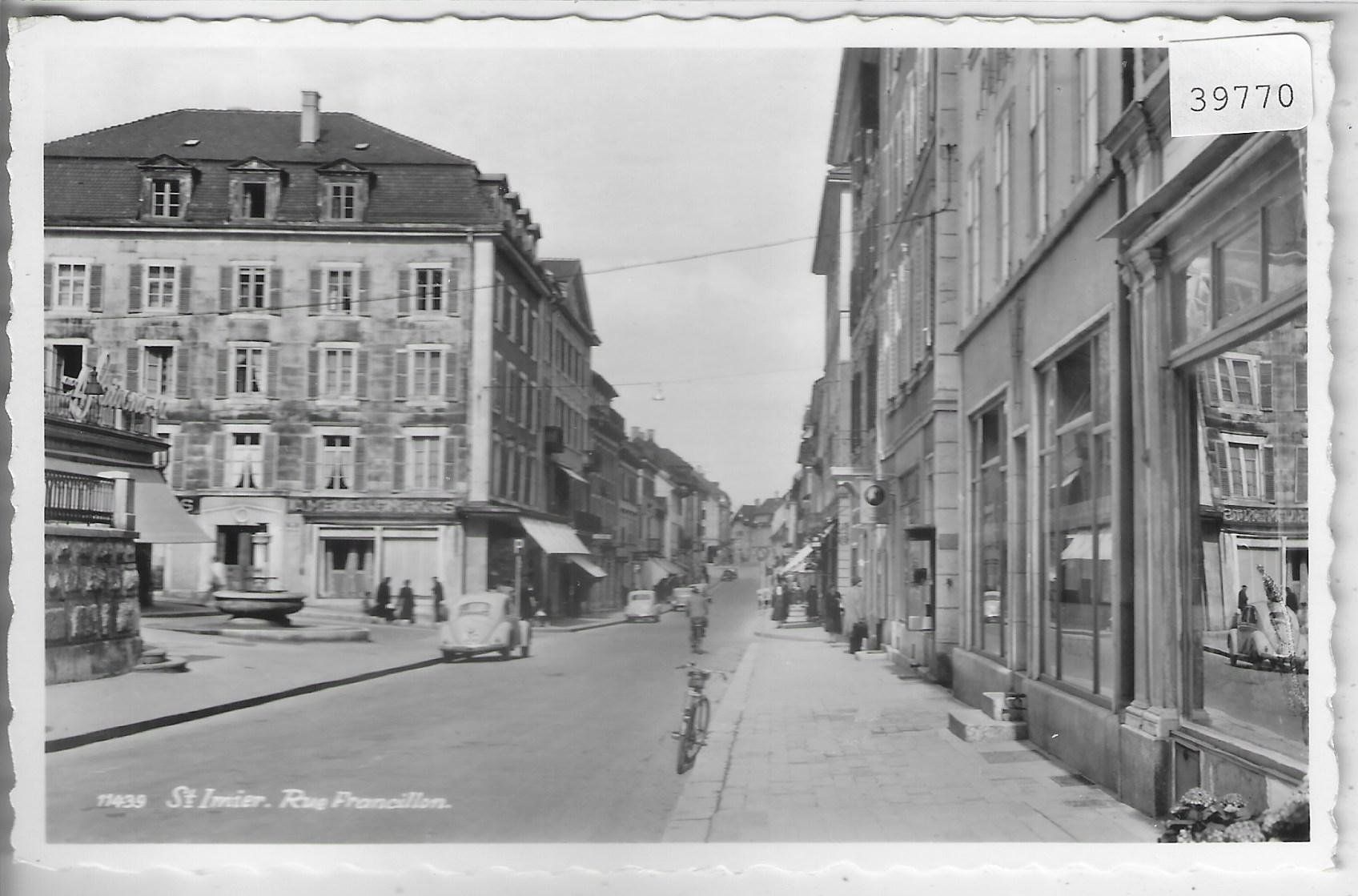Cartoline postali: St. Imier - Rue Francillon - animee – Usato da Ettingen venduto da Kartenplanet