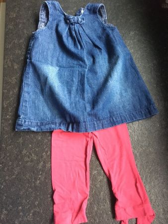Jeanskleid H&M mit Legins Gr.86
