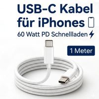 USB-C Kabel für iPhone / 60W PD schnellladen / geflochten