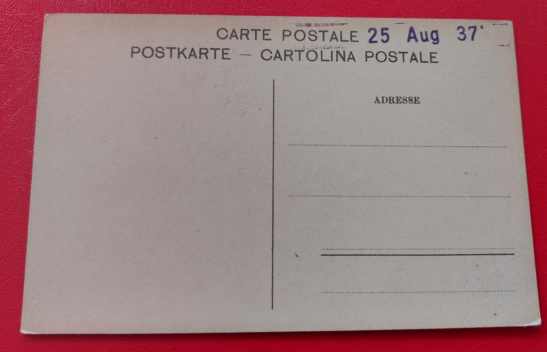 Cartoline postali: Interlaken - Höhenweg 25. Aug 1937 – Usato da St-Légier-La Chiésaz venduto da Theo005 1