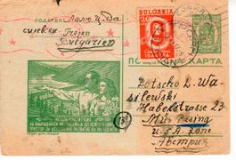 Postkarte Bulgarien Zensur