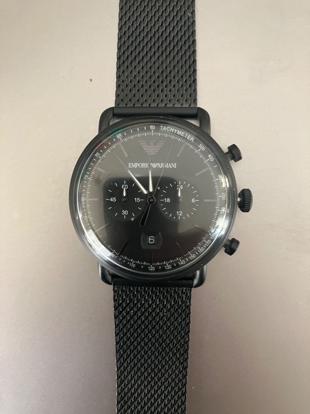 Armani Uhren: Emporio Armani Chronograph schwarz – Gebraucht aus Rapperswil/SG von danielschifferle