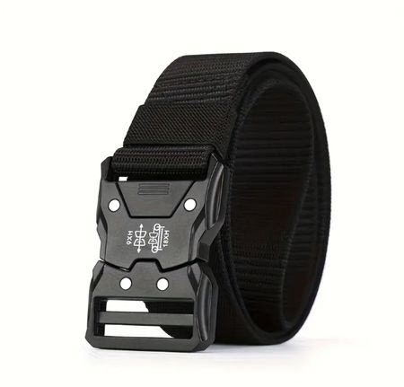 Taktischer Gürtel 125cm Schwarz – robust & verstellbar