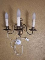 Messing Wandlampe antik 3 flammigig