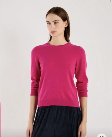 AU PRINTEMPS PARIS pull en cashmere rose NEW
