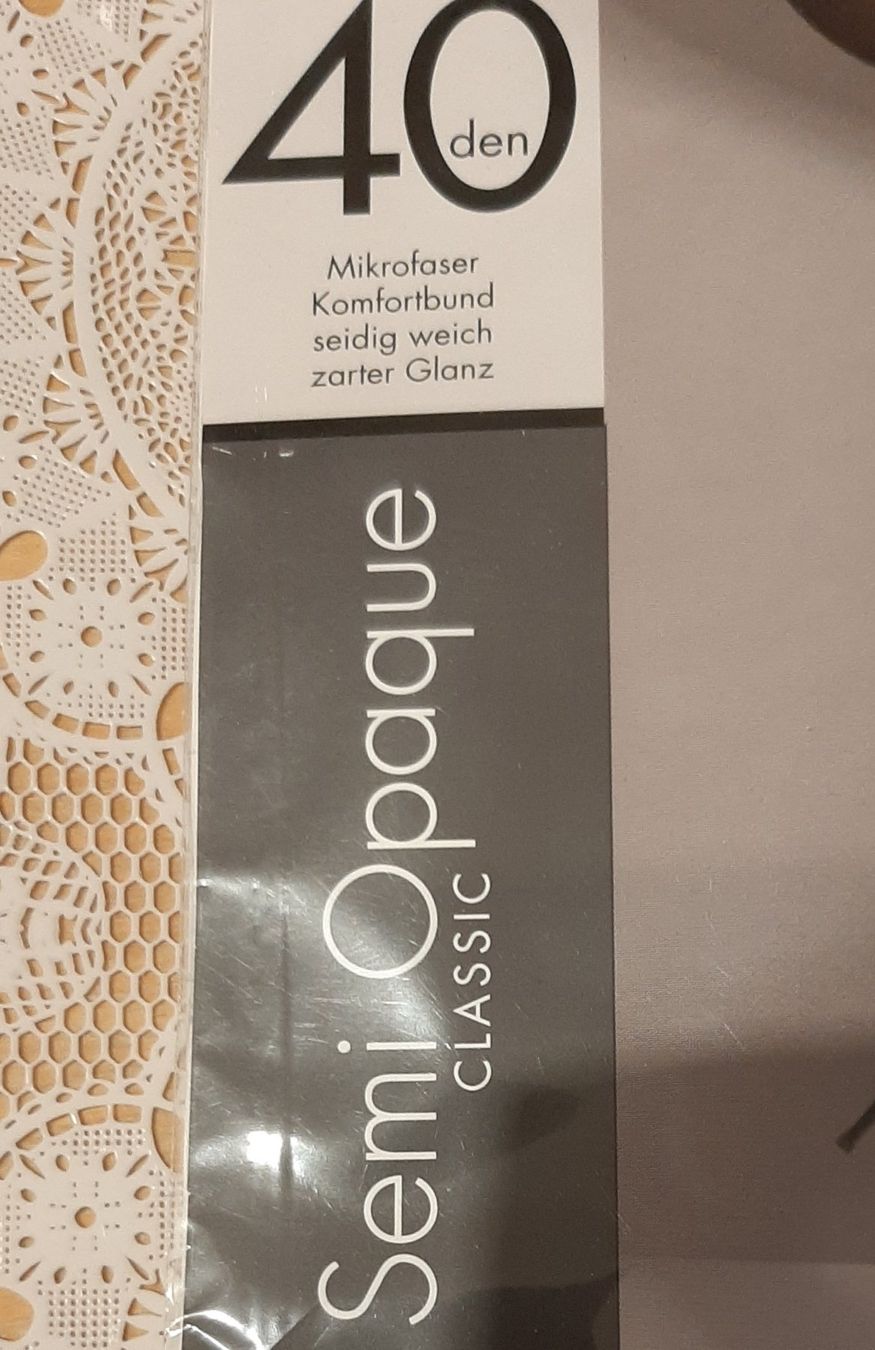 Ellen Amber Calze & Collant: Ellen Amber Semi Opaque 40den Strumpfhose Gr.L Anthrazit – Nuovo e nell'imballaggio originale da Amriswil venduto da Celini3 4